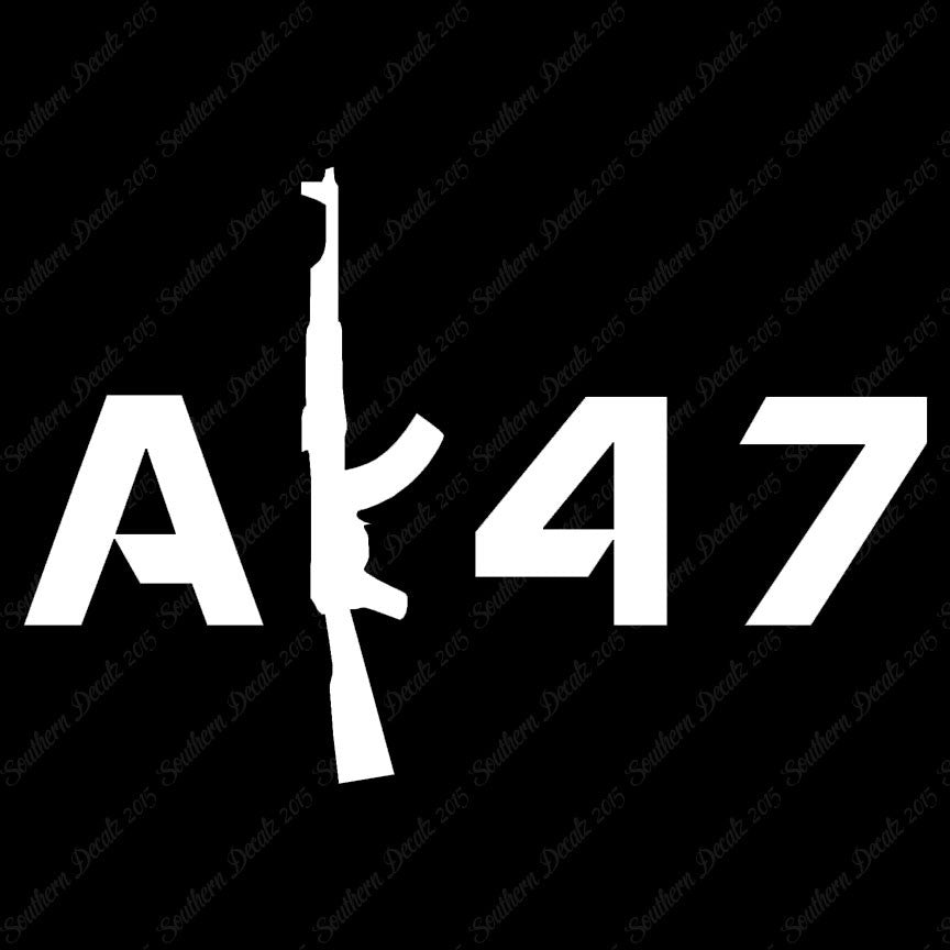 AK 47 Gun Text