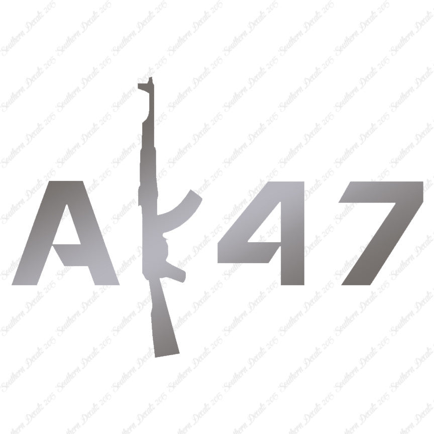 AK 47 Gun Text