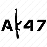 AK 47 Gun Text