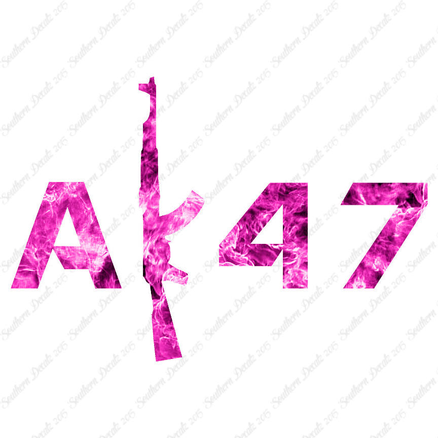 AK 47 Gun Text