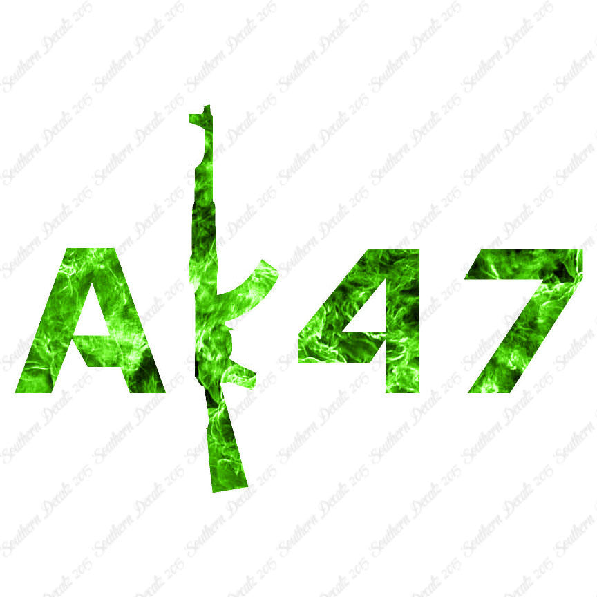 AK 47 Gun Text