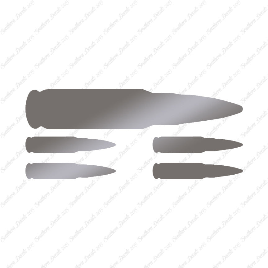 Set Of 5 AK47 Bullet Rifle Ammo