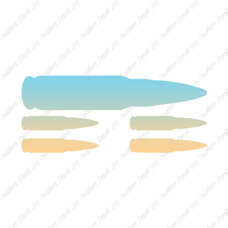 Set Of 5 AK47 Bullet Rifle Ammo