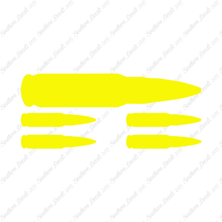 Set Of 5 AK47 Bullet Rifle Ammo