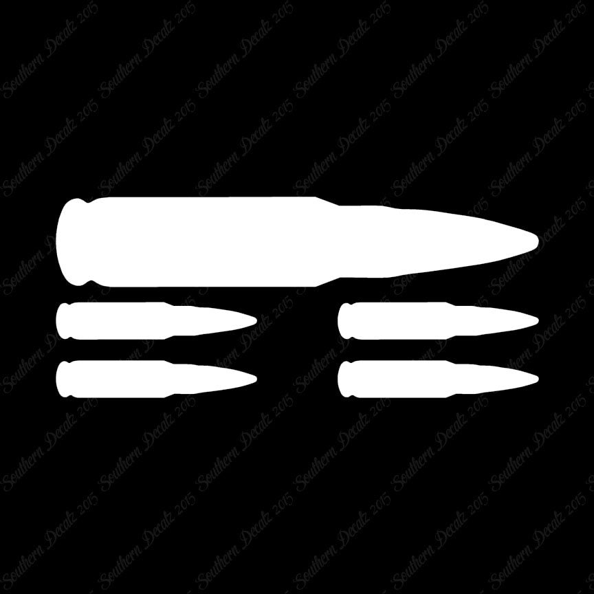 Set Of 5 AK47 Bullet Rifle Ammo