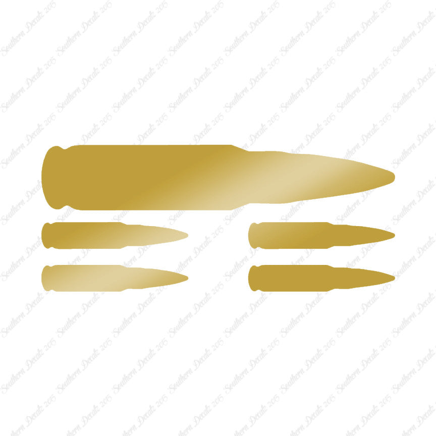 Set Of 5 AK47 Bullet Rifle Ammo