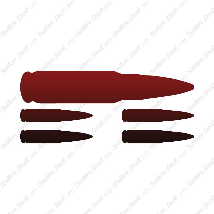 Set Of 5 AK47 Bullet Rifle Ammo