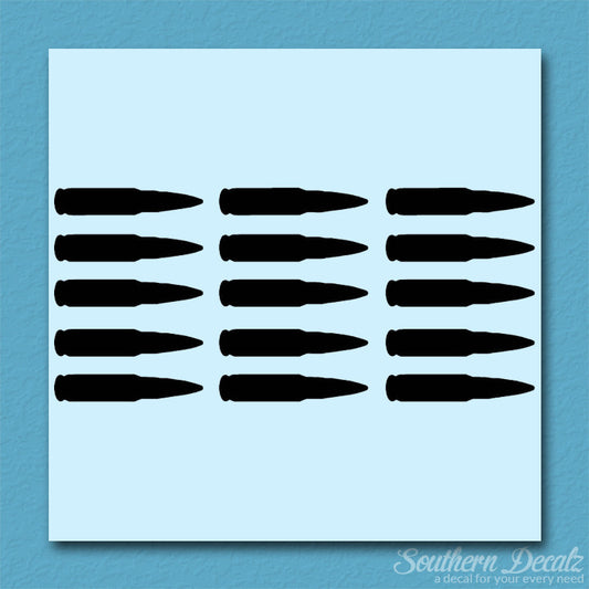 Set Of 15 AK47 Bullets Ammo