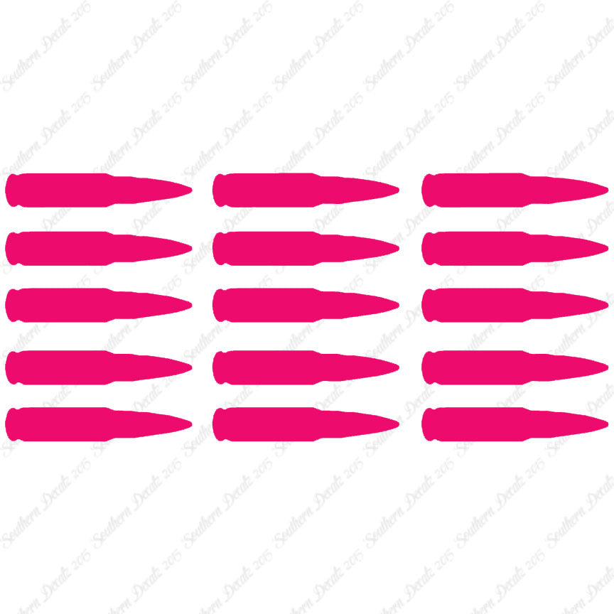 Set Of 15 AK47 Bullets Ammo