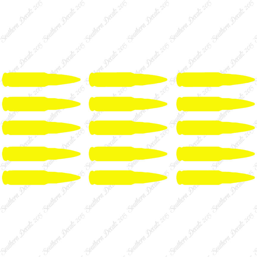 Set Of 15 AK47 Bullets Ammo