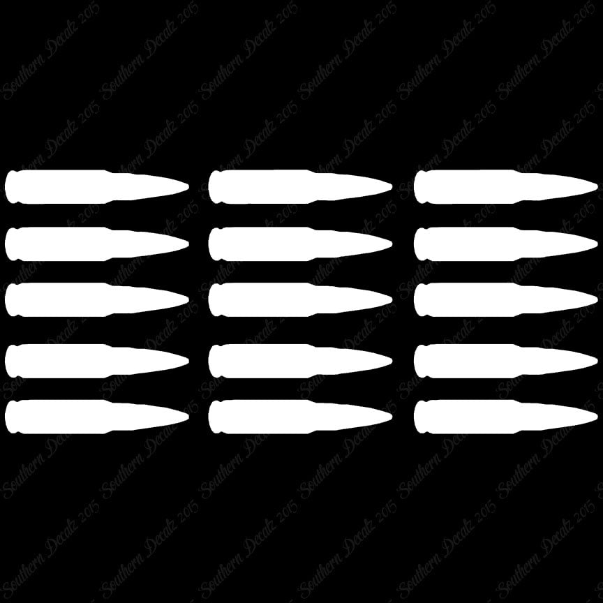 Set Of 15 AK47 Bullets Ammo