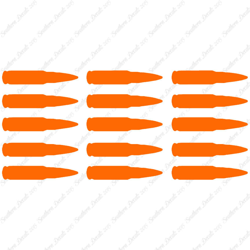 Set Of 15 AK47 Bullets Ammo