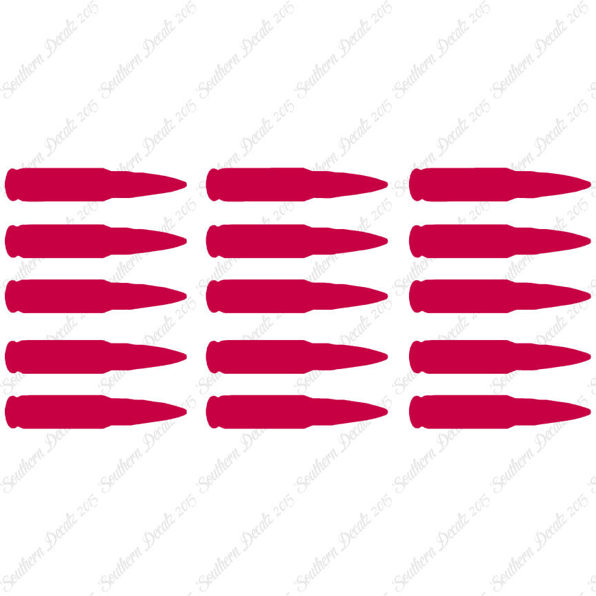 Set Of 15 AK47 Bullets Ammo