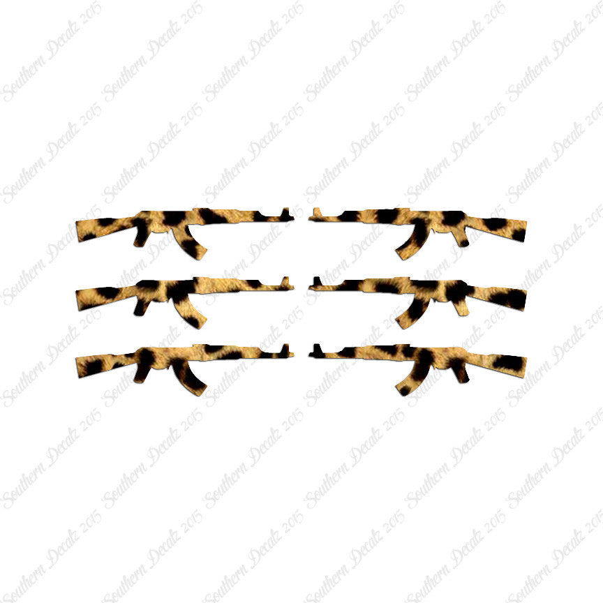 Set Of 6 AK47 Rifle Guns