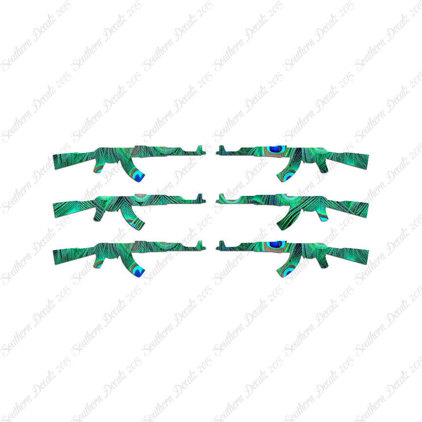 Set Of 6 AK47 Rifle Guns