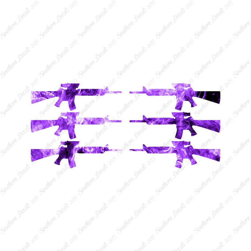Set Of 6 AR-15 Assault Rifles