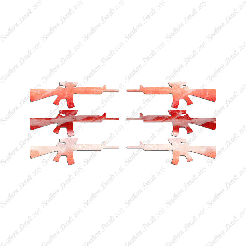 Set Of 6 AR-15 Assault Rifles