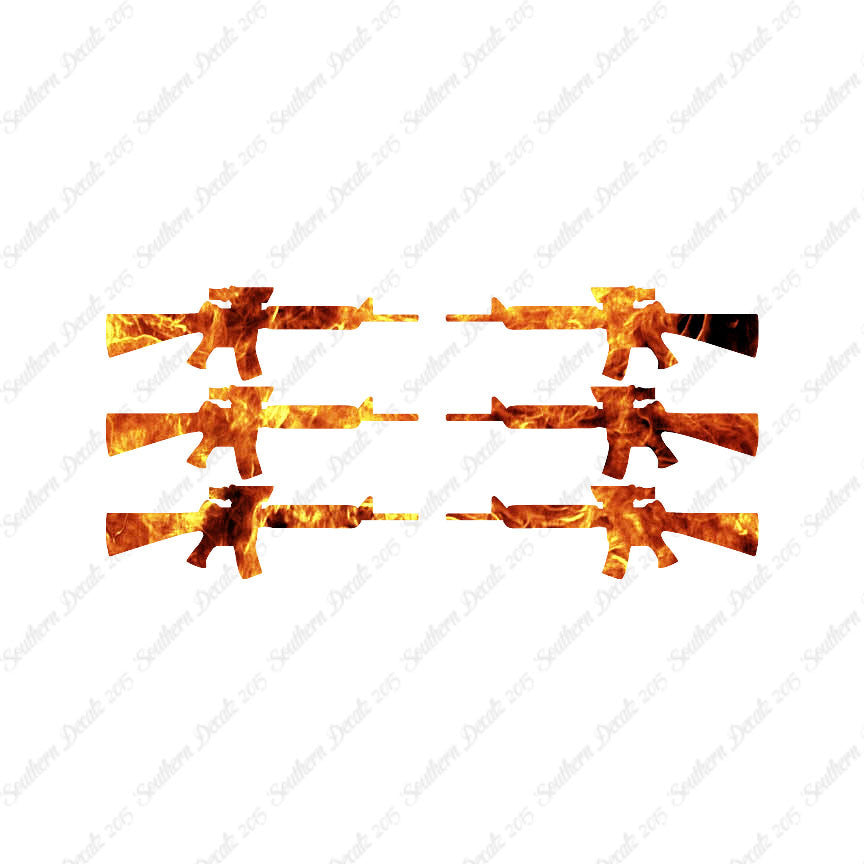 Set Of 6 AR-15 Assault Rifles