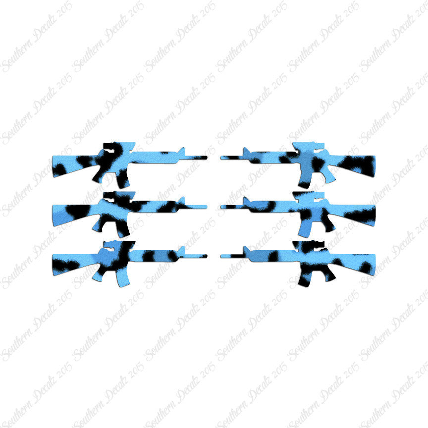 Set Of 6 AR-15 Assault Rifles