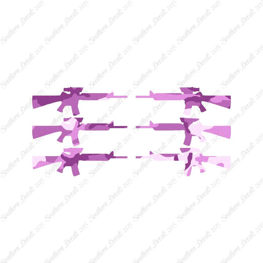 Set Of 6 AR-15 Assault Rifles