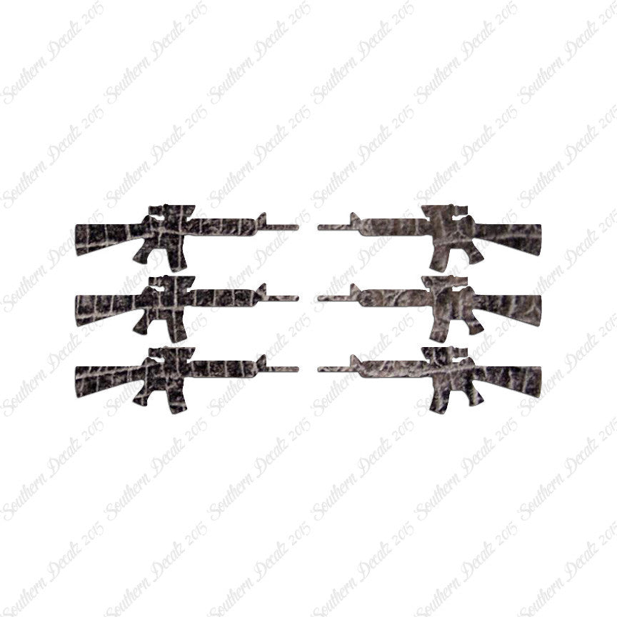 Set Of 6 AR-15 Assault Rifles