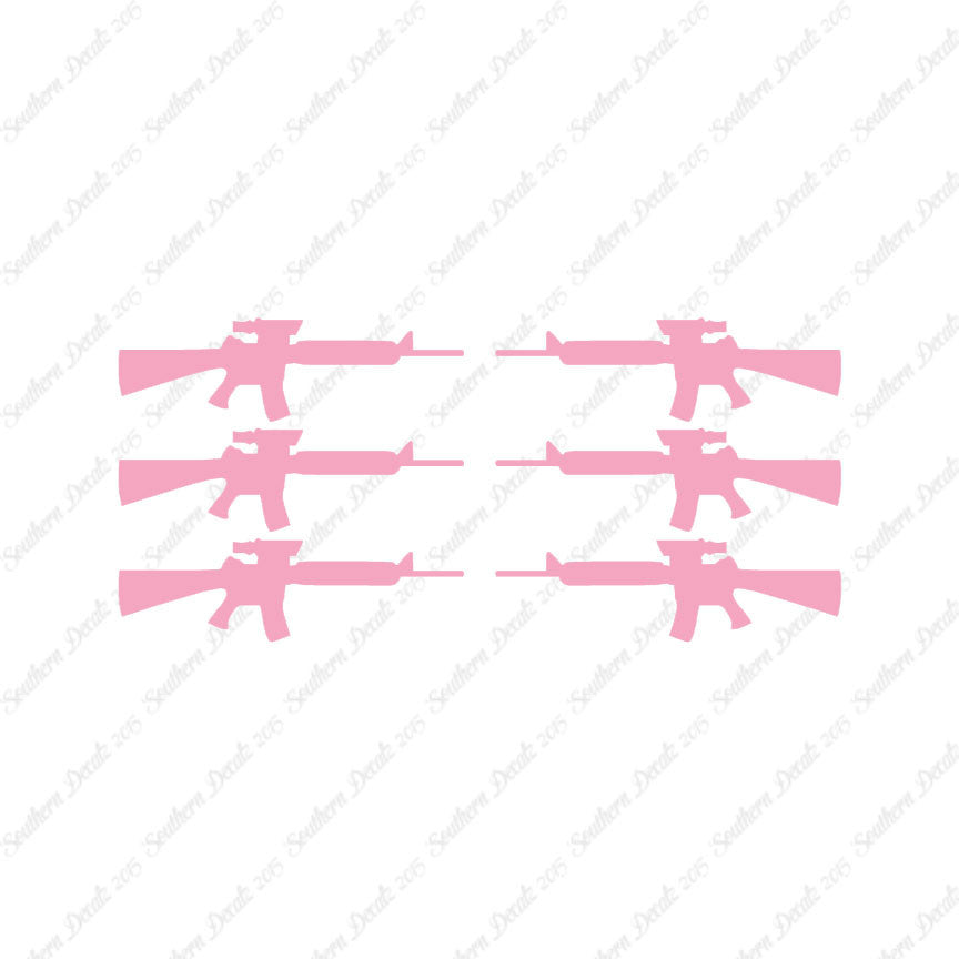 Set Of 6 AR-15 Assault Rifles