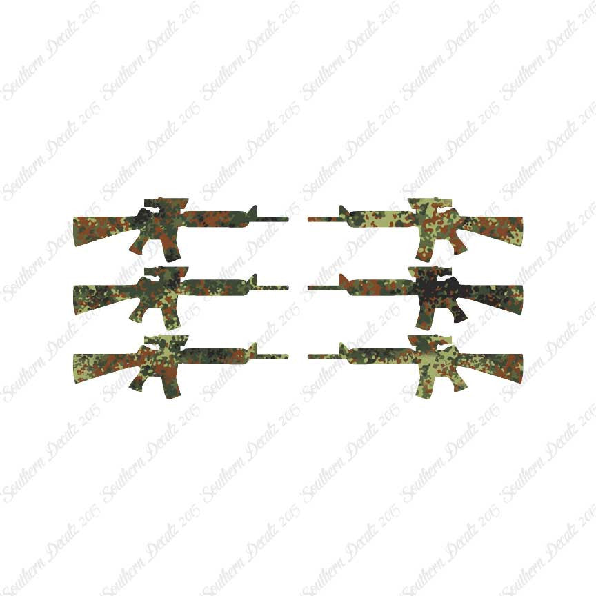 Set Of 6 AR-15 Assault Rifles