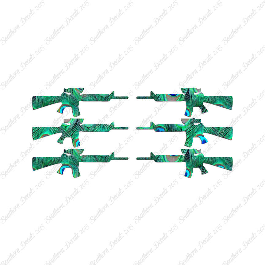 Set Of 6 AR-15 Assault Rifles