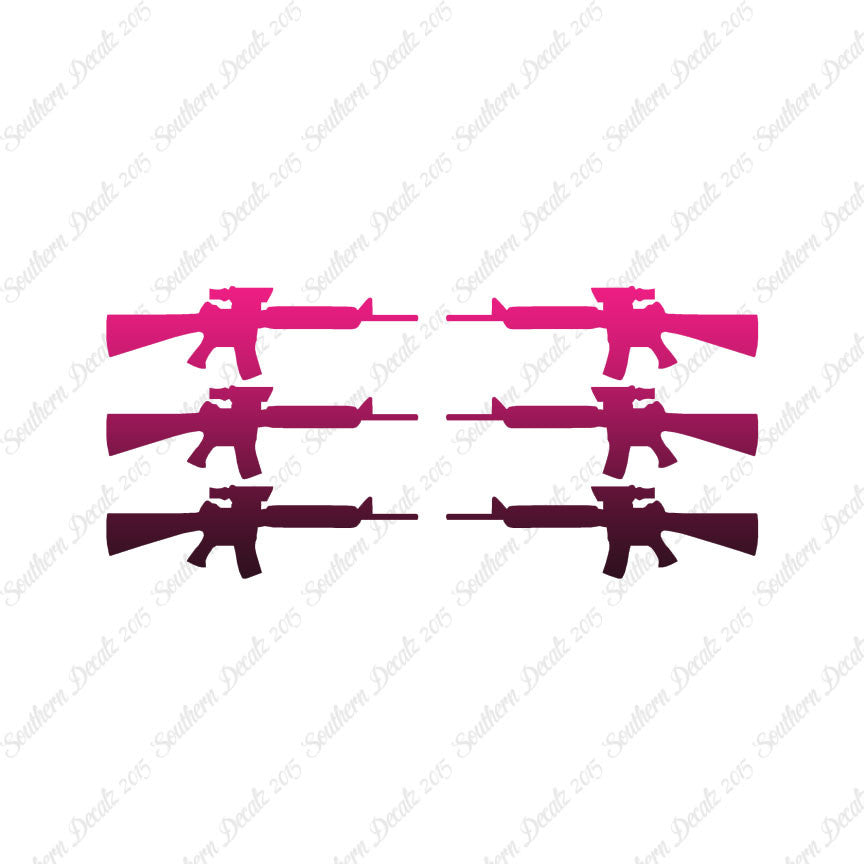 Set Of 6 AR-15 Assault Rifles
