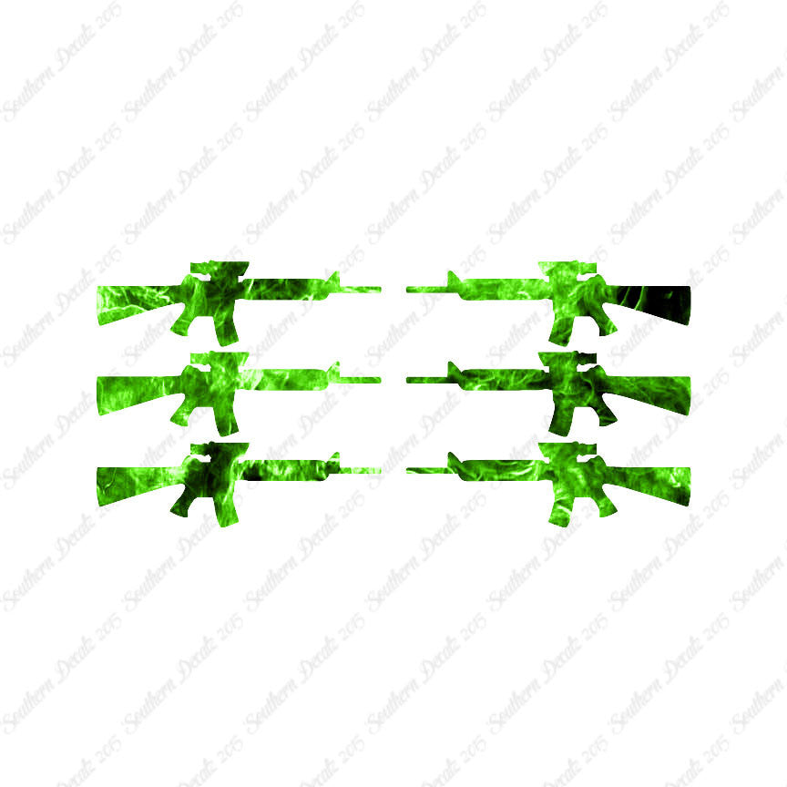 Set Of 6 AR-15 Assault Rifles