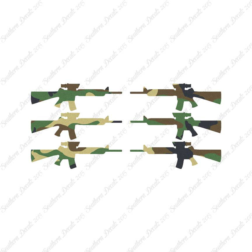 Set Of 6 AR-15 Assault Rifles