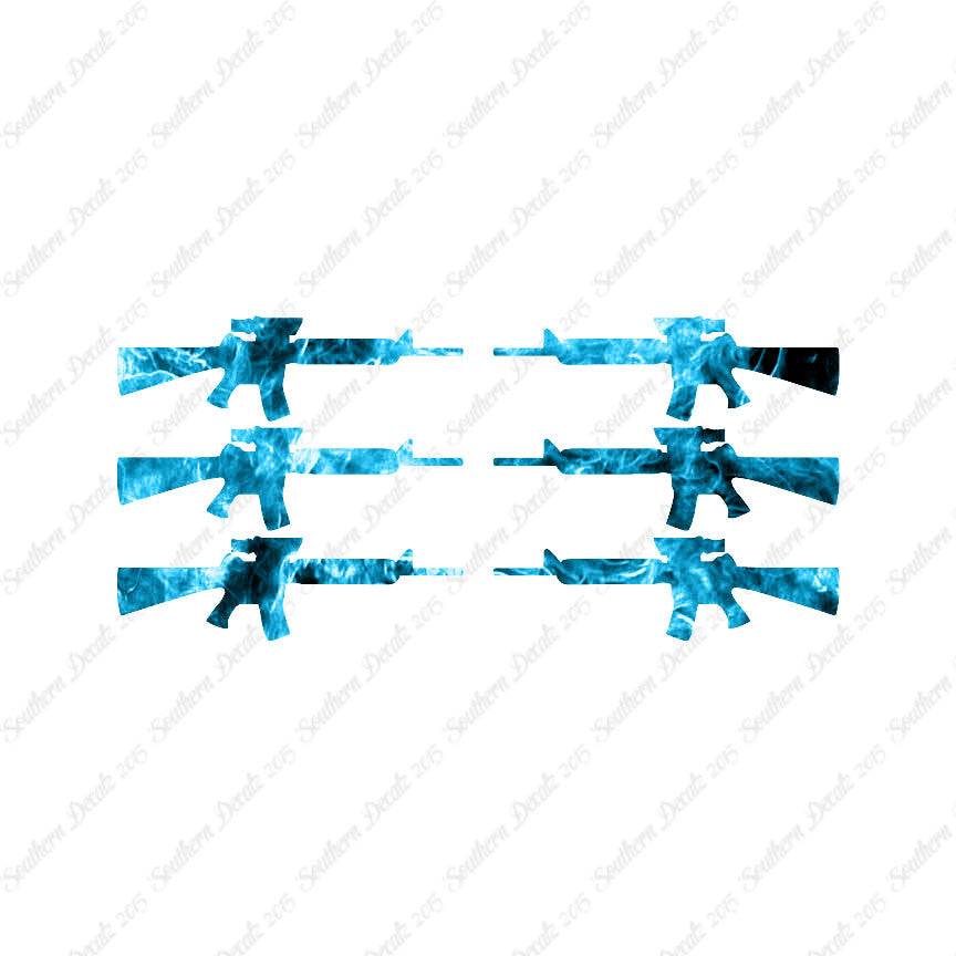 Set Of 6 AR-15 Assault Rifles