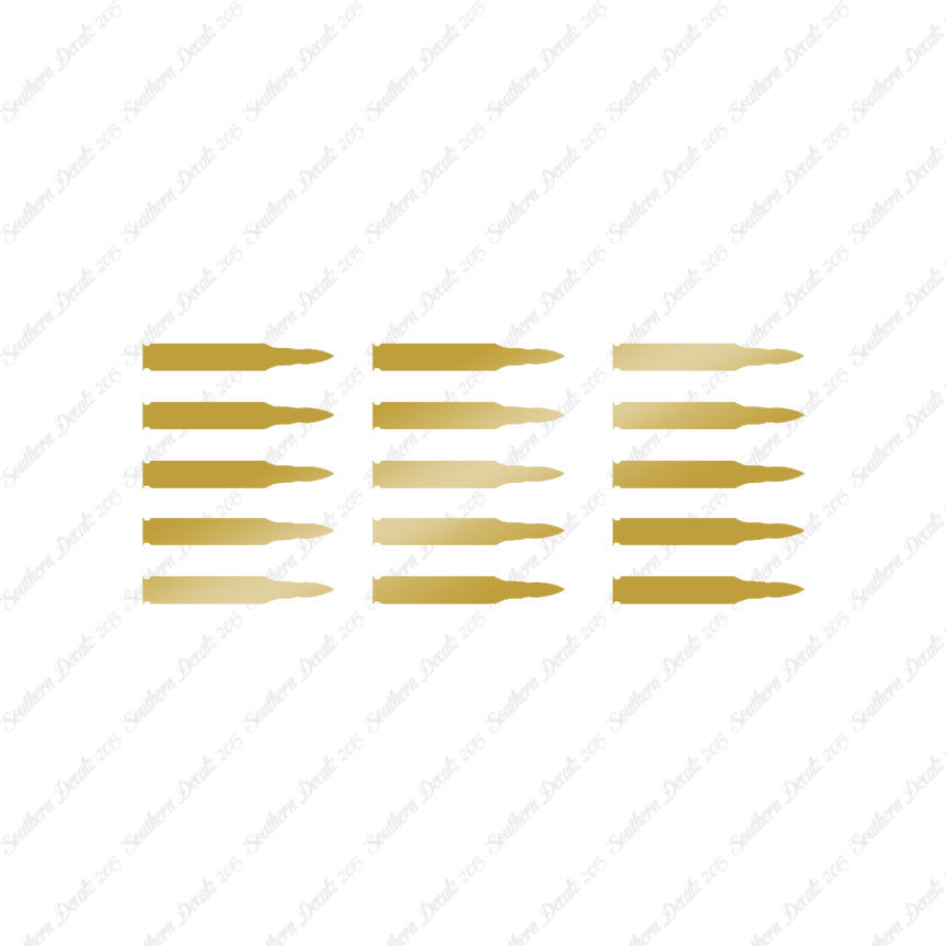 Set Of 15 AR-15 Bullets Rifle Ammo