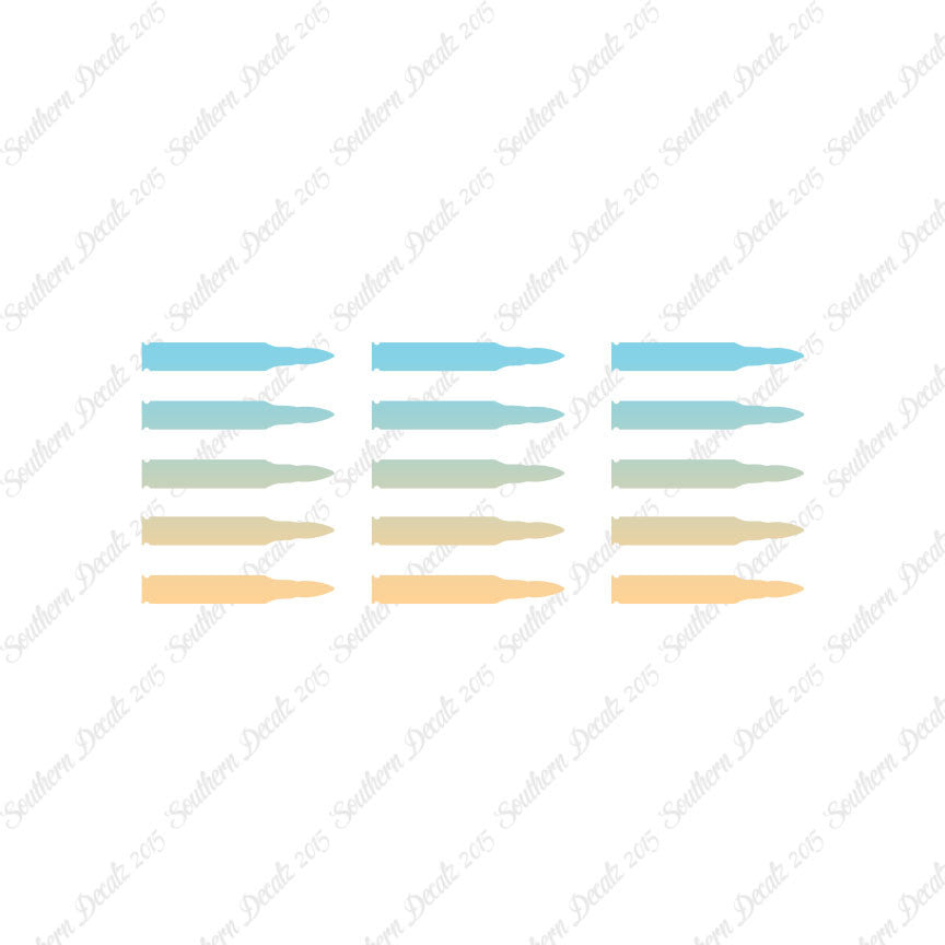 Set Of 15 AR-15 Bullets Rifle Ammo