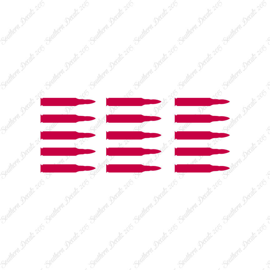 Set Of 15 AR-15 Bullets Rifle Ammo