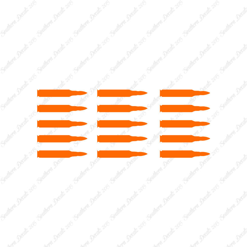 Set Of 15 AR-15 Bullets Rifle Ammo