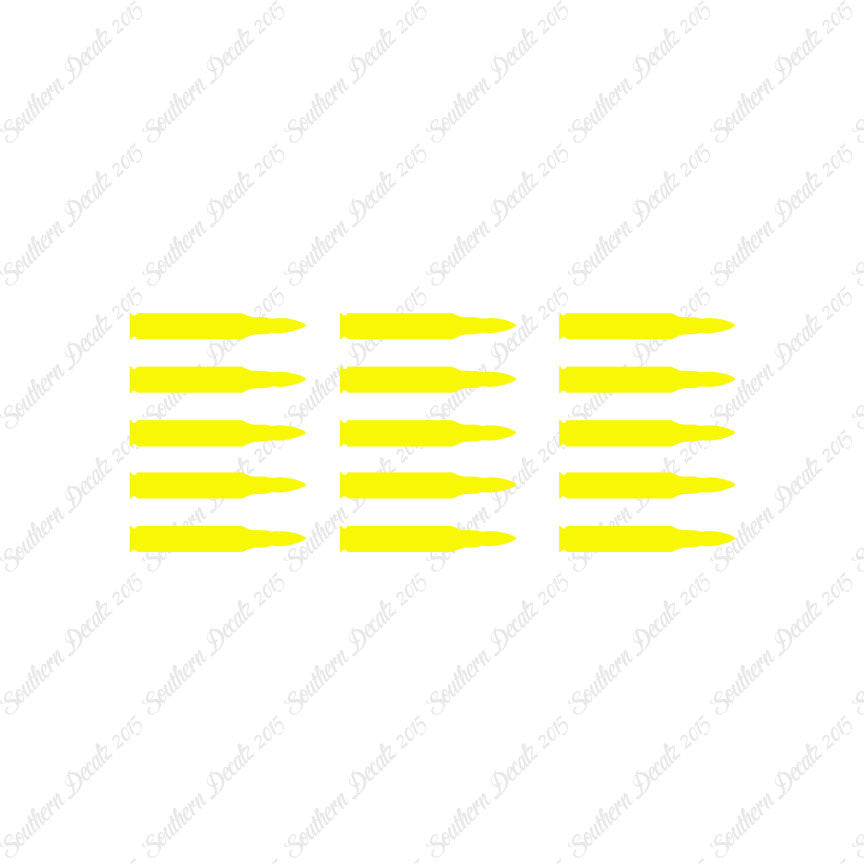 Set Of 15 AR-15 Bullets Rifle Ammo
