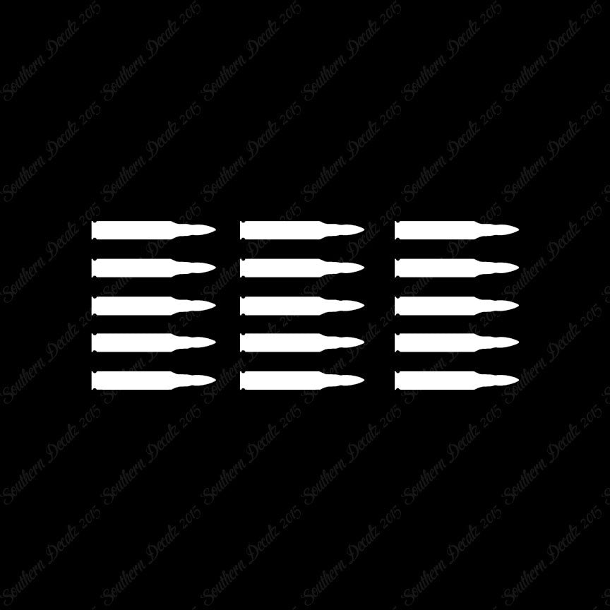 Set Of 15 AR-15 Bullets Rifle Ammo