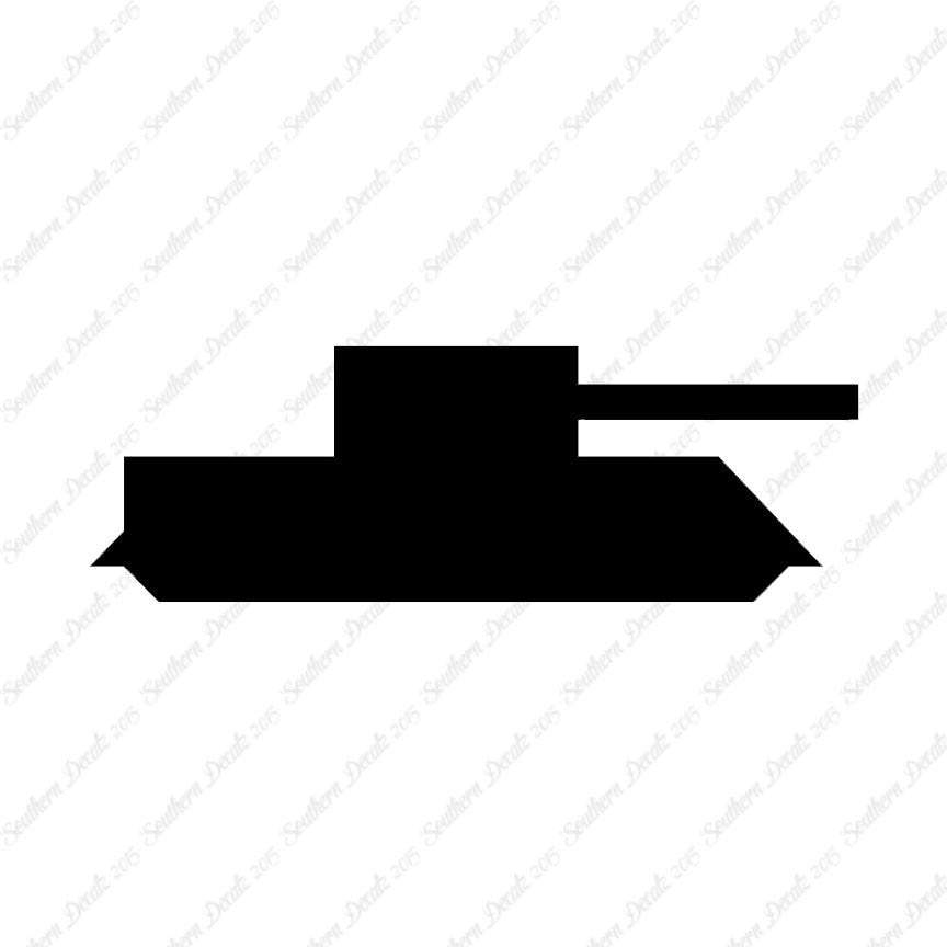 Block Toy Tank Silhouette