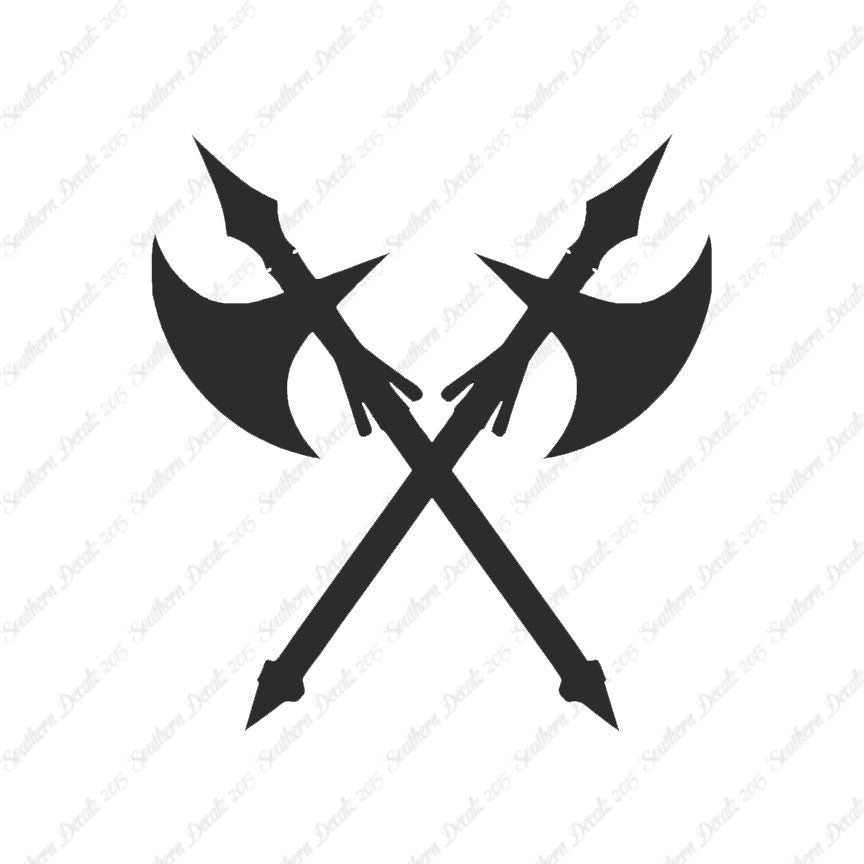 Crossed Battle Axe Ax