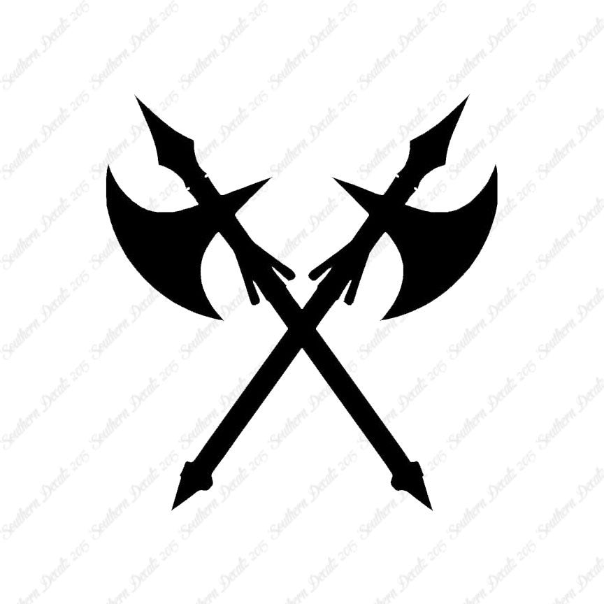Crossed Battle Axe Ax