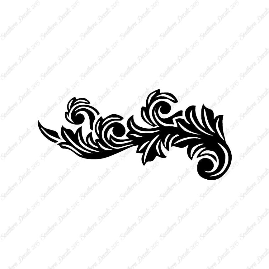 Decorative Flourish Leaf