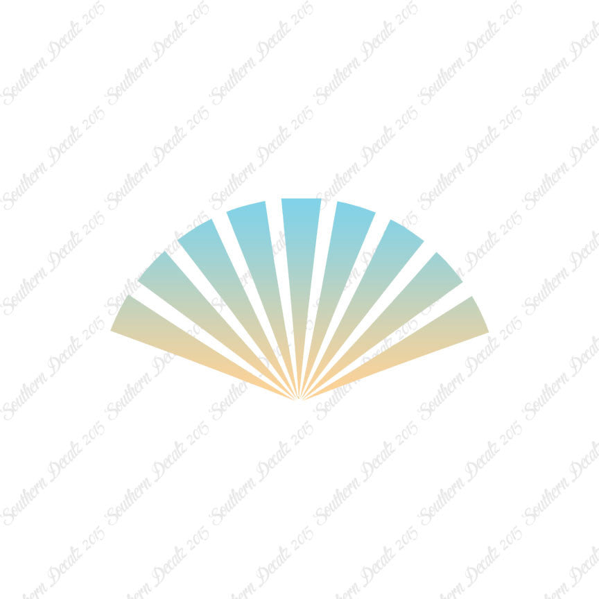 Oriental Fan Art Sunrise