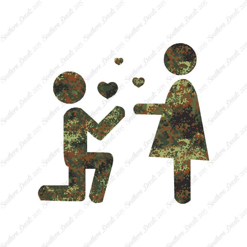 Stick Figure Propose Heart