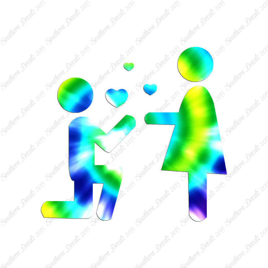 Stick Figure Propose Heart