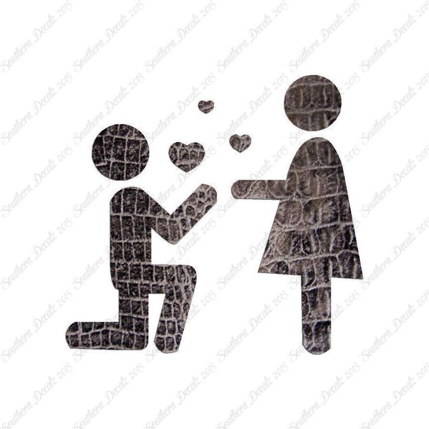 Stick Figure Propose Heart