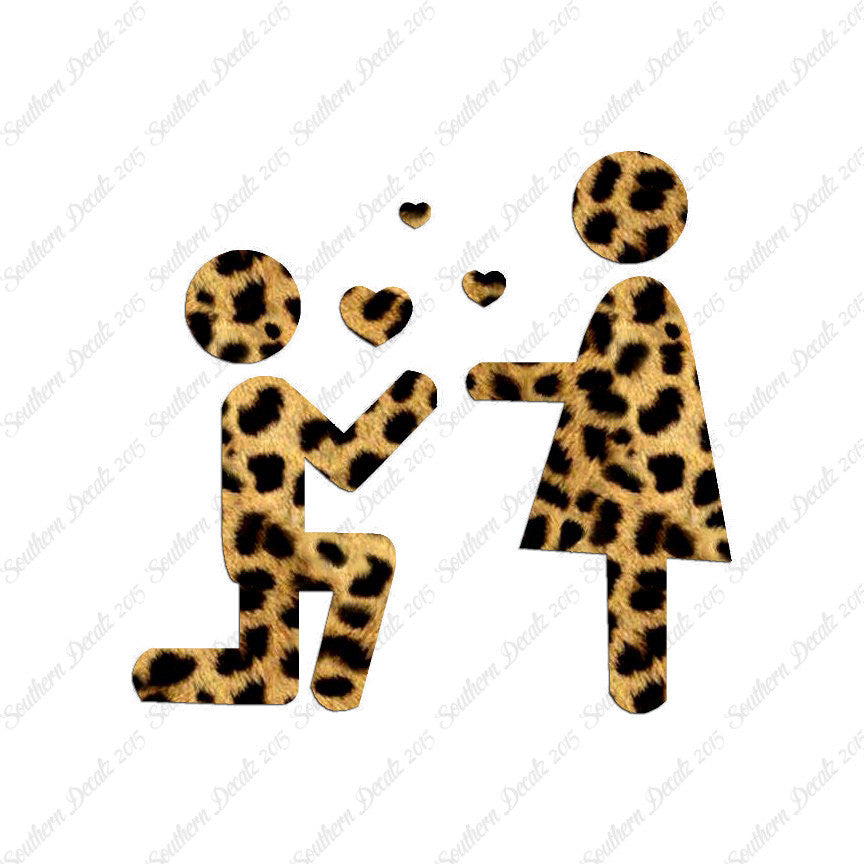 Stick Figure Propose Heart