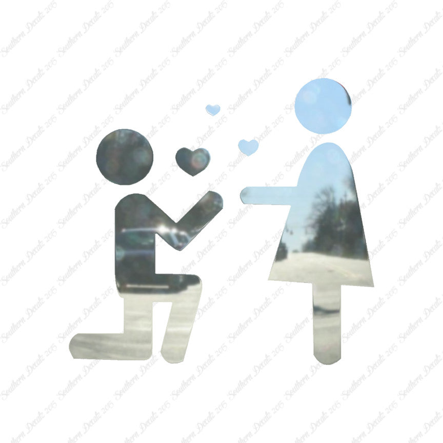 Stick Figure Propose Heart