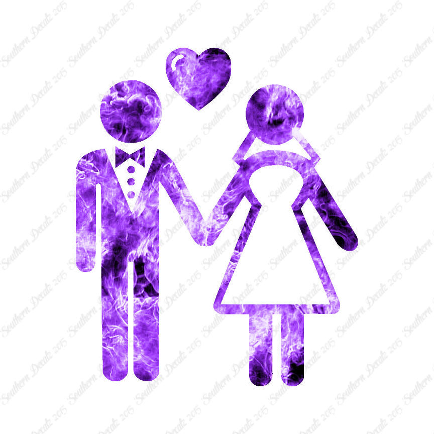 Stick Figure Bride Groom Marriage