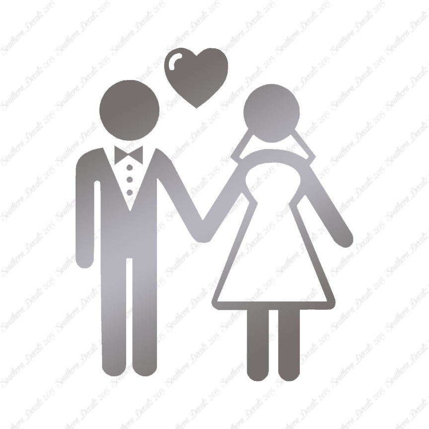 Stick Figure Bride Groom Marriage
